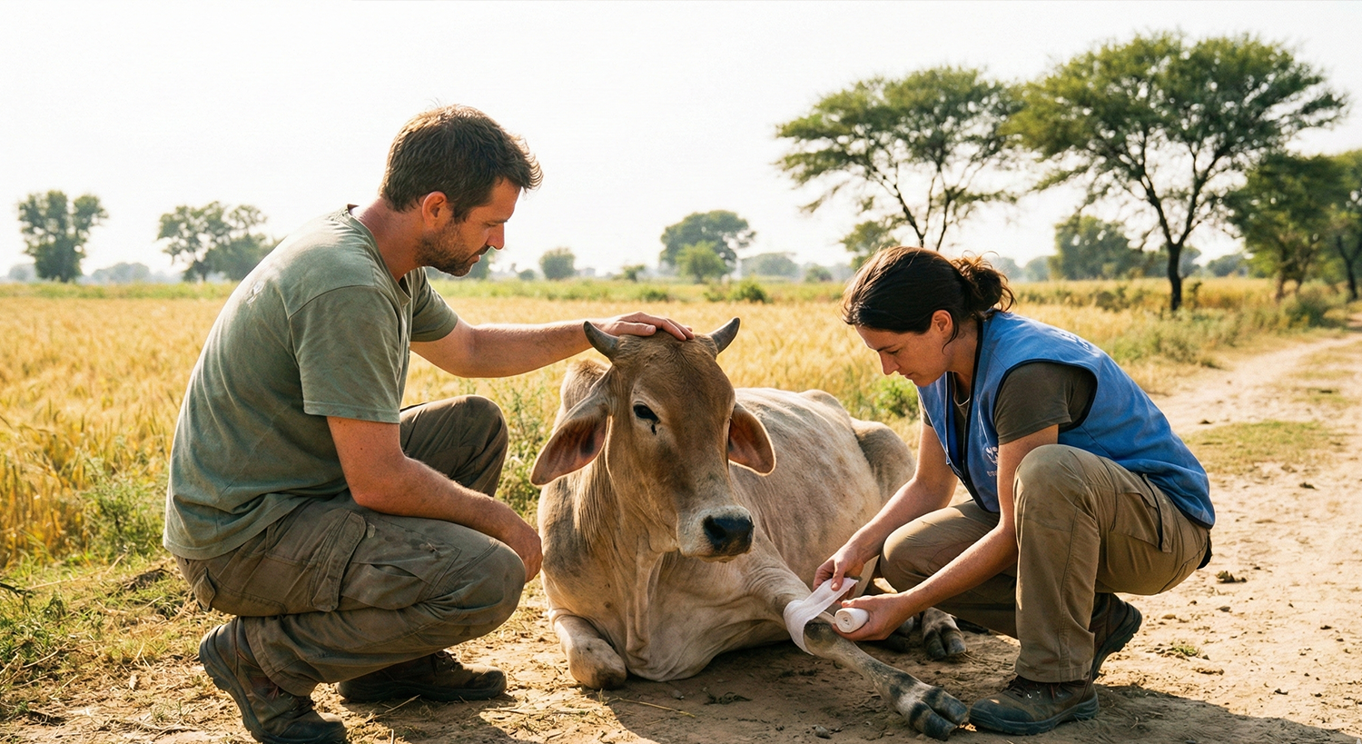 Rescue and Care for Injured Cow (Gau Seva)