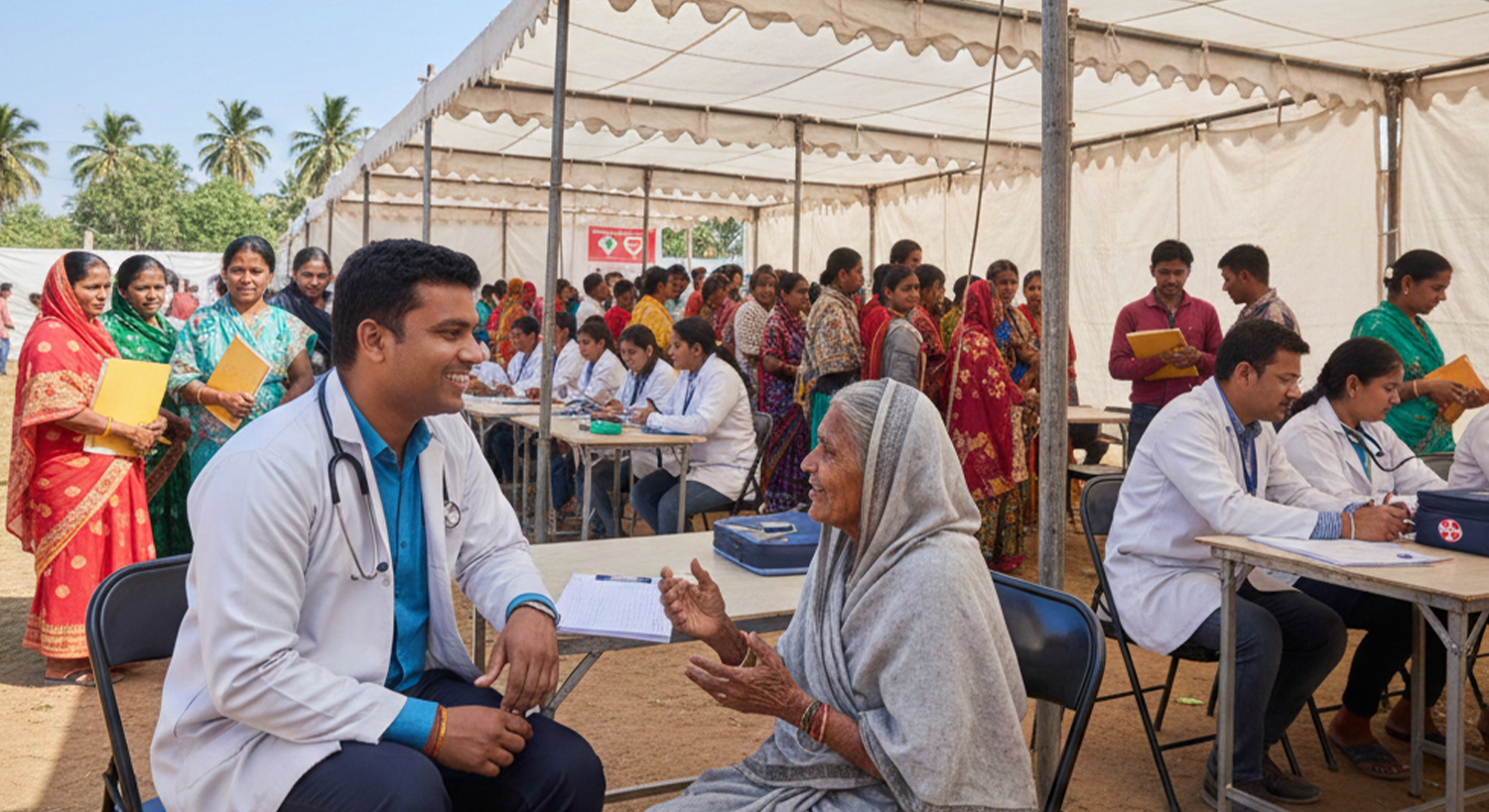 Successful Free Health Camp Benefits 500 Mathura Residents